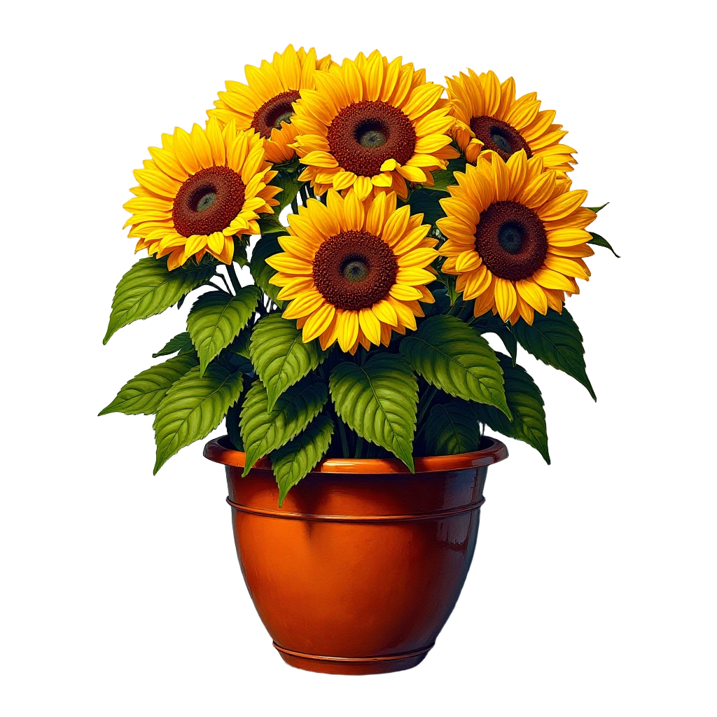 Sunflower Bouquet in a Pot